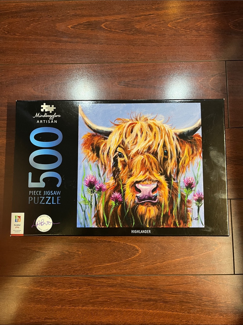 PRE-OWNED DAMAGED 500 Piece Mindbogglers Artisan Highlander Jigsaw Puzzle Bison
